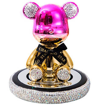 Ароматизатор автомобільний з головою Lucky Bear CHAOBAO Рожеве Золото (Океан)