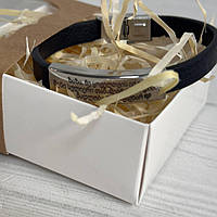 Шкіряний браслет з персональним гравіюванням тексту