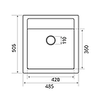 Гранітна мийка для кухні Platinum 5149 FIESTA матовий Моріон, фото 4