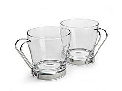 Набір чашок 2шт 210мл Хрома з метал.ручкою h-8см (под.уп.) ТМ PASABAHCE