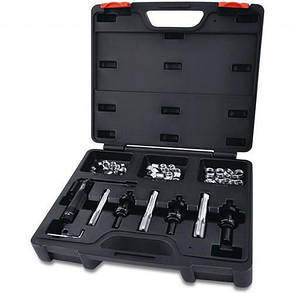 Набір для відновлення і ремонту різьби M10, M12, M14 для свічних отворів 56од TOPTUL JGAI5601, фото 1