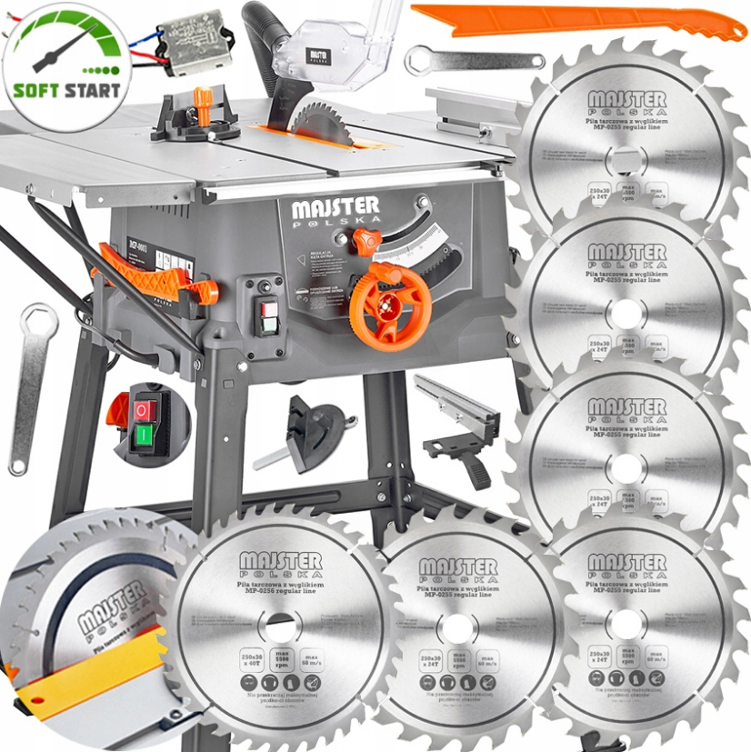 Циркулярна пила 3400Вт 250мм Majster Polska (Польща), фото 1