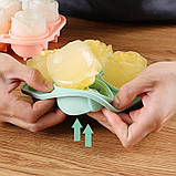 Силіконова форма для льоду 3D Троянди, 4 шт, фото 7