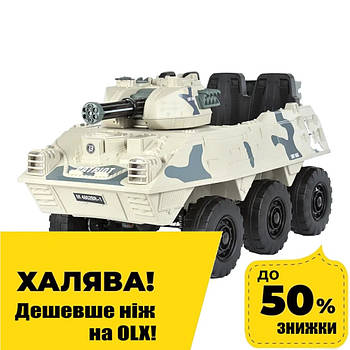 Дитячий електромобіль Танк Bambi Racer (4 мотори по 35W, USB, MP3) M 4862BR-1 Білий