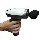 Масажний пістолет для м'язів подвійний з дисплеєм, USB-зарядка mp 921 Білий, фото 2