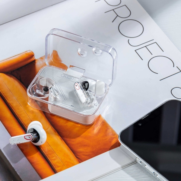 Навушники Bluetooth TWS XO G21 Crystal Translucent Dual-Mic ANC+ENC Білі, фото 1