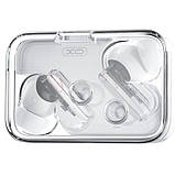 Навушники Bluetooth TWS XO G21 Crystal Translucent Dual-Mic ANC+ENC Білі, фото 2