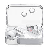 Навушники Bluetooth TWS XO G21 Crystal Translucent Dual-Mic ANC+ENC Білі, фото 5