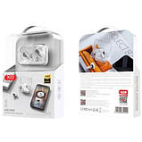 Навушники Bluetooth TWS XO G21 Crystal Translucent Dual-Mic ANC+ENC Білі, фото 6