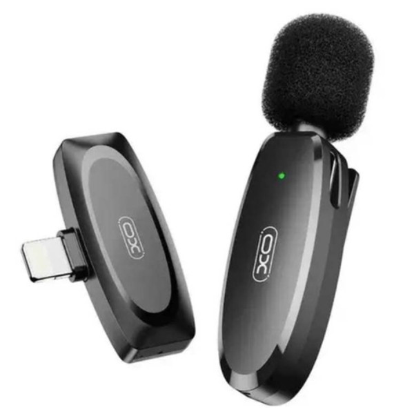 Мікрофон петличний XO MKF08B Lightning wireless Collarclip Чорний, фото 1