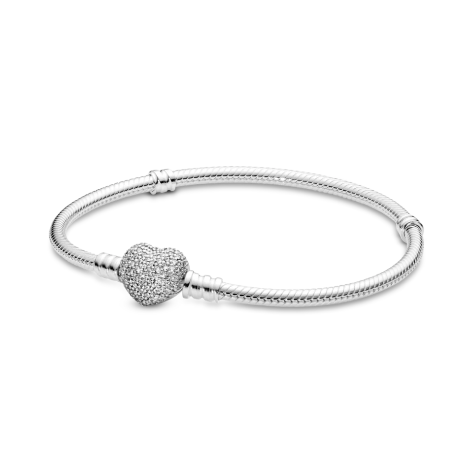 Срібний браслет Pandora Moments Сяюче Серце 590727CZ
