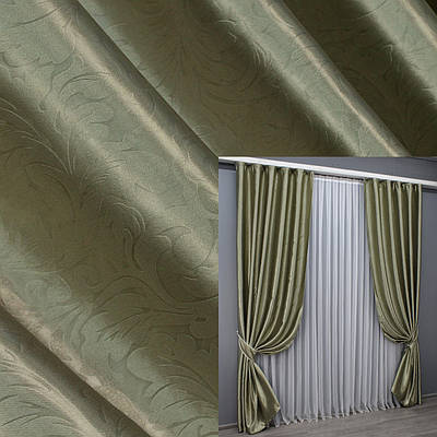 Комплект штор (2шт. 1,45х2,7м.) з тканини софт. Колір сіро-бежевий. Код 1458ш 33-0321