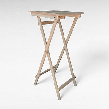 Високий складний дерев'яний стіл з ясеню для кафе, вуличної кав'ярні Розкладний столик з дерева для вулиці