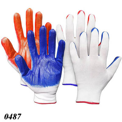 Рукавиці робочі з нітриловим покриттям (12шт)