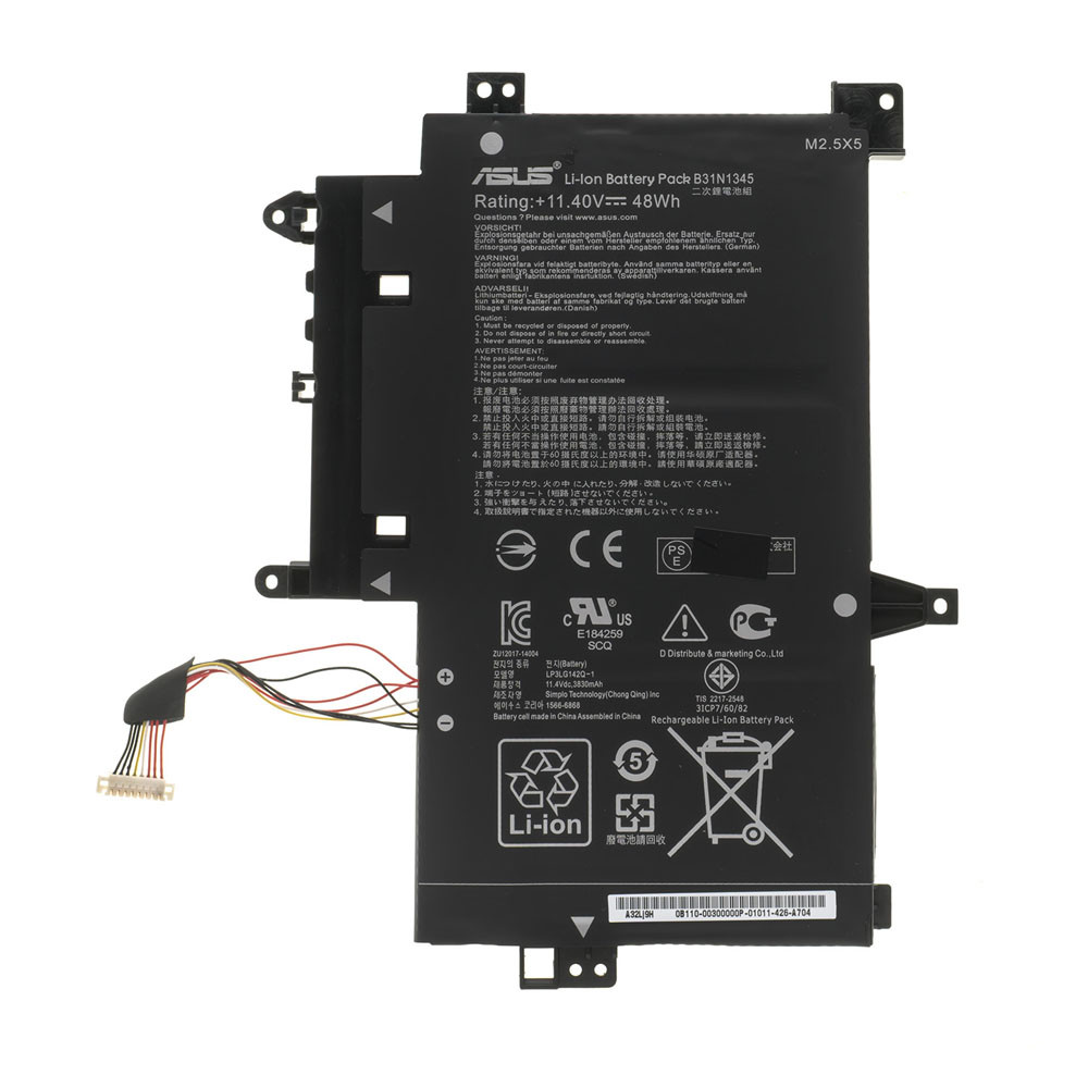 Оригінальна батарея для ноутбука ASUS B31N1345 (Transformer Book TP500LA, TP500LB, TP500LN) 11.4V 48Wh Black