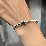 Срібний браслет ланцюжковий Pandora Moments 590702HV 17, фото 7