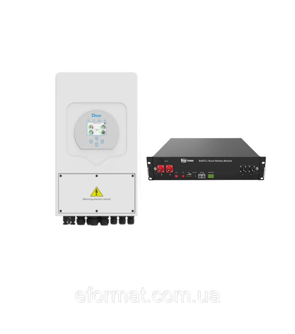 Комплект резервного живлення DEYE SUN 8 кВт + 6хАКБ Dyness B4850 (8 кВт, 14,4 кВт·год), фото 1