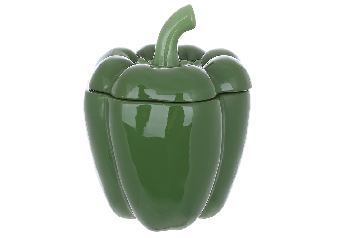 Банка керамічна "Pepper" 1.2 л, колір зелений, фото 1