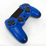 Джойстик DOUBLESHOCK для PS 4, бездротовий ігровий геймпад PS4/PC акумуляторний джойстик. VA-743 Колір синій, фото 6
