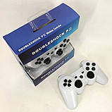 Бездротовий ігровий геймпад Doubleshock PS3/PC акумуляторний джойстик з функцією вібрації. KV-812 Колір: білий, фото 3