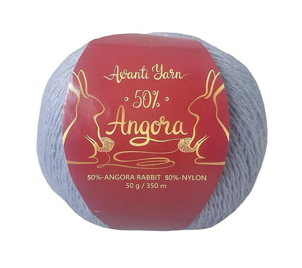 Avanti Yarn ANGORA 50 (Аванті Ярн Ангора 50) № F48 джинс (Пряжа ангора, нитки для в'язання)