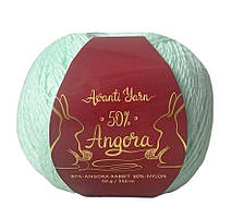 Avanti Yarn ANGORA 50 (Аванті Ярн Ангора 50) № F40 ментол (Пряжа ангора, нитки для в'язання)