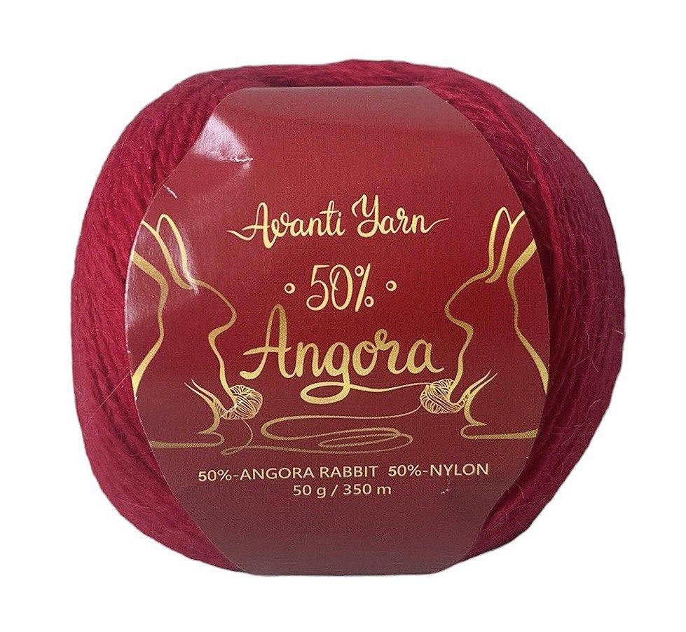Avanti Yarn ANGORA 50 (Аванті Ярн Ангора 50) № F42 червоний (Пряжа ангора, нитки для в'язання)