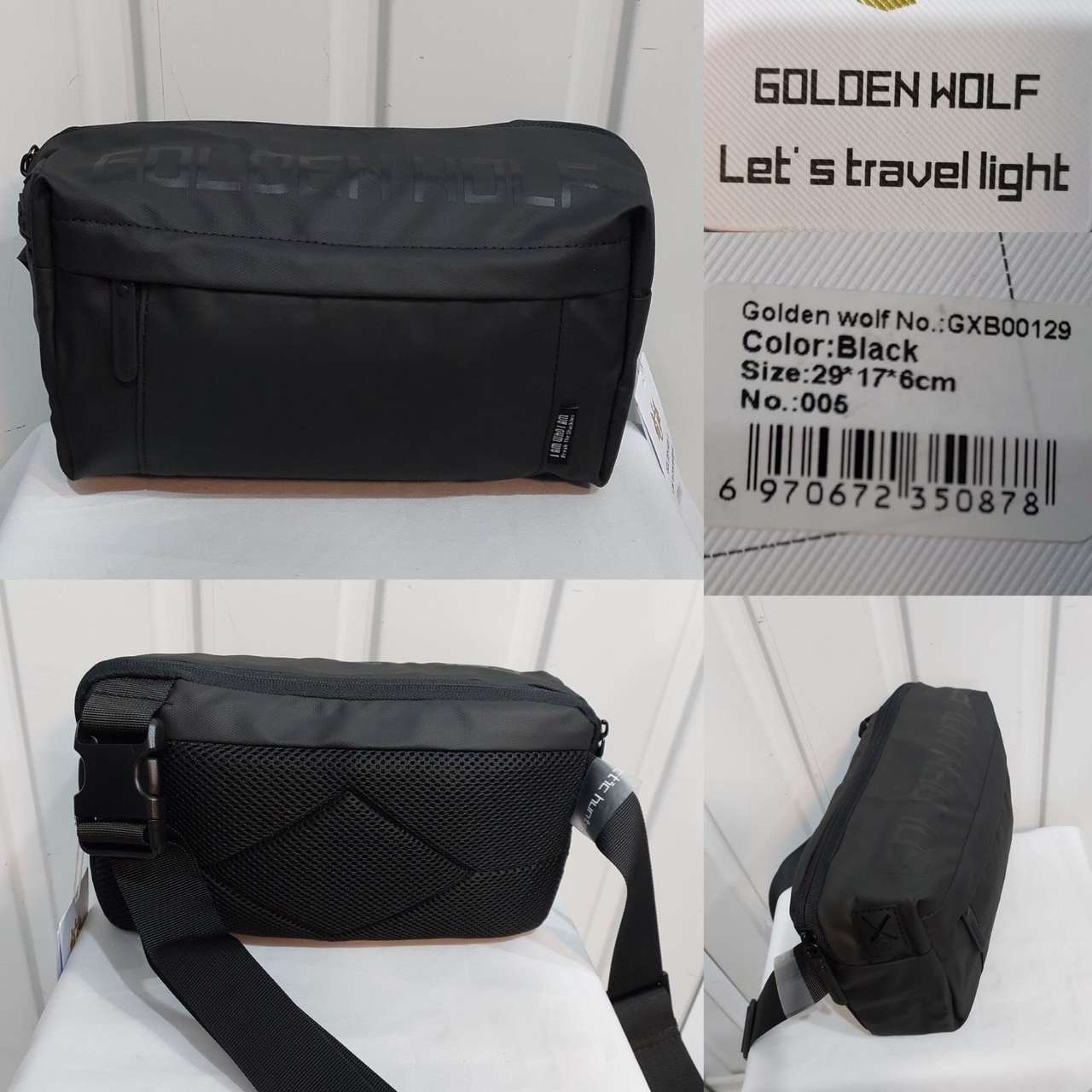 Чоловіча сумка на пояс/плече від фірми Golden Wolf (гуртом/роздріб)