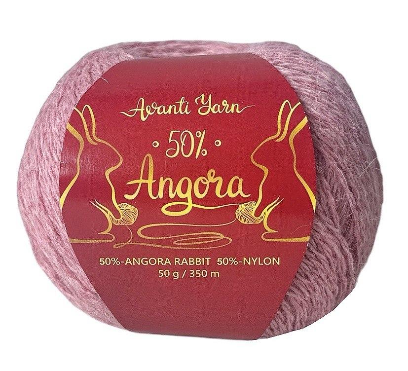 Avanti Yarn ANGORA 50 (Аванті Ярн Ангора 50) № F32 рожевий меланж (Пряжа ангора, нитки для в'язання)