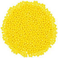 Посипка кондитерська рисова перламутрова кругла жовта d=2мм 500г