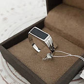 Перстень чоловічий срібний з чорним оніксом