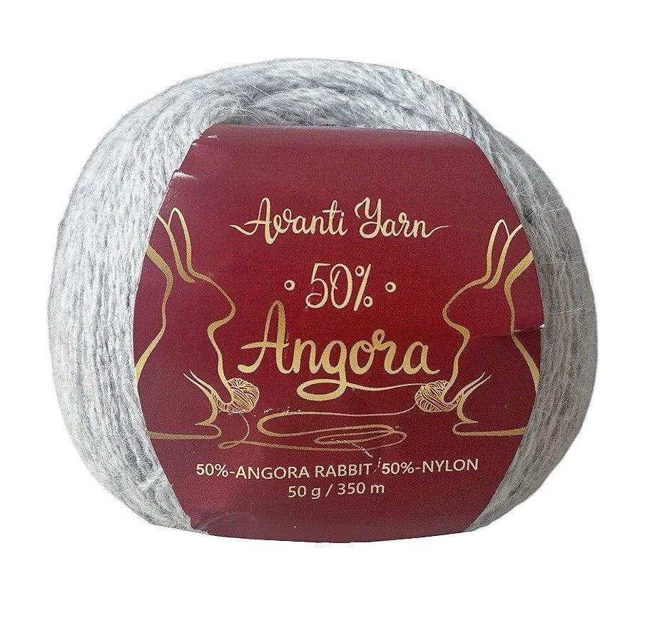 Avanti Yarn ANGORA 50 (Аванті Ярн Ангора 50) № F36 сірий (Пряжа ангора, нитки для в'язання)