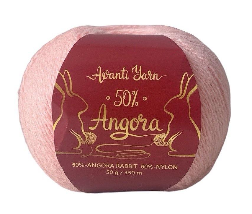 Avanti Yarn ANGORA 50 (Аванті Ярн Ангора 50) № F04 персик (Пряжа ангора, нитки для в'язання)