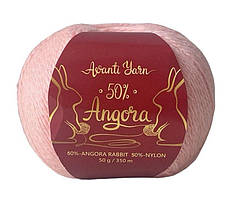 Avanti Yarn ANGORA 50 (Аванті Ярн Ангора 50) № F04 персик (Пряжа ангора, нитки для в'язання)