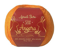 Avanti Yarn ANGORA 50 (Аванті Ярн Ангора 50) № F47 поморанчевий (Пряжа ангора, нитки для в'язання)