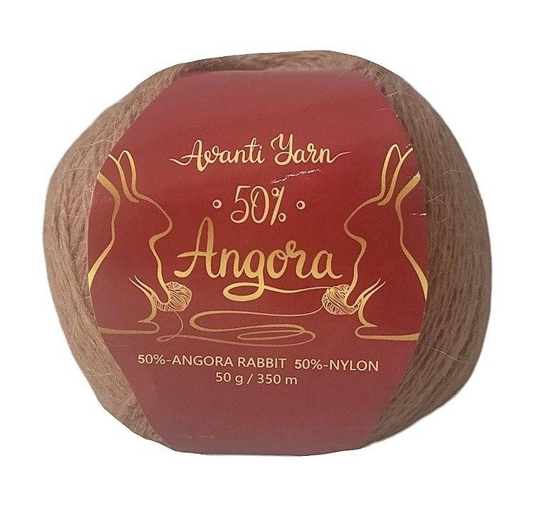 Avanti Yarn ANGORA 50 (Аванті Ярн Ангора 50) № F38 коричневий (Пряжа ангора, нитки для в'язання)