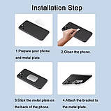 Автомобільний тримач, магнітний під телефон JK023, чорний, фото 2