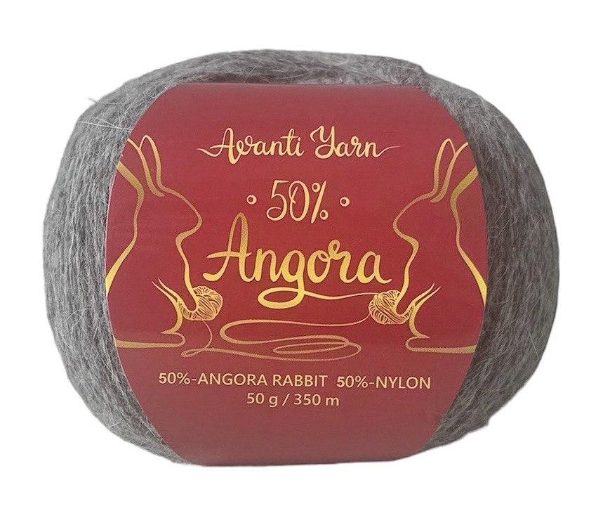 Avanti Yarn ANGORA 50 (Аванті Ярн Ангора 50) № F37 сірий (Пряжа ангора, нитки для в'язання), фото 1