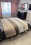Велюрове стьобане покривало на велике ліжко 220х240, фото 2