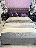 Велюрове стьобане покривало на велике ліжко 220х240, фото 3