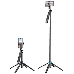 Селфі палиця, штатив для телефону, Gopro, камери 1.75М з пультом ДУ HOCO K22 Чорний