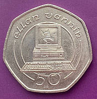 Монета Острова Мен  50 пенсів 1989 р.