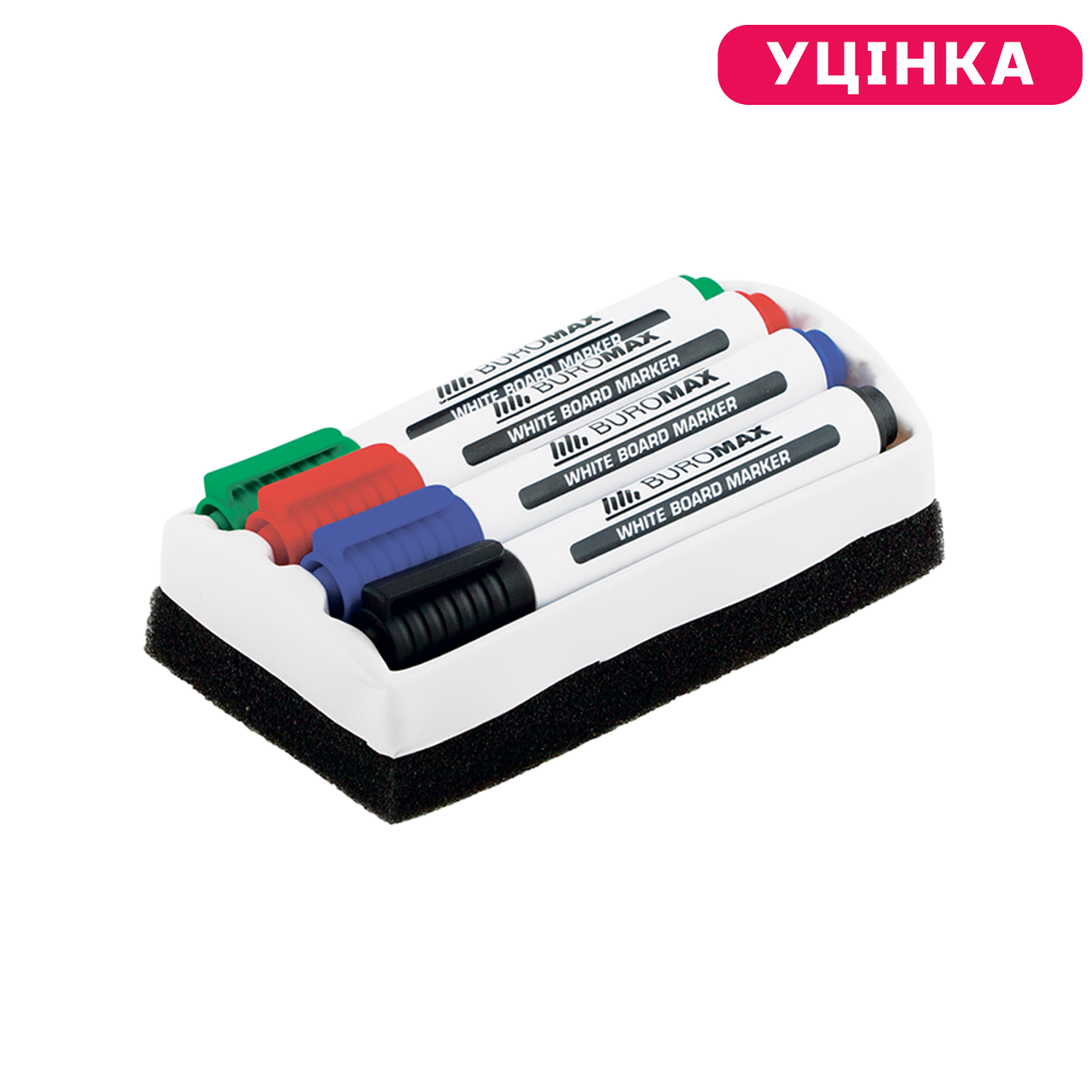 /Набір: 4 маркери + губка для сухостираних дощок