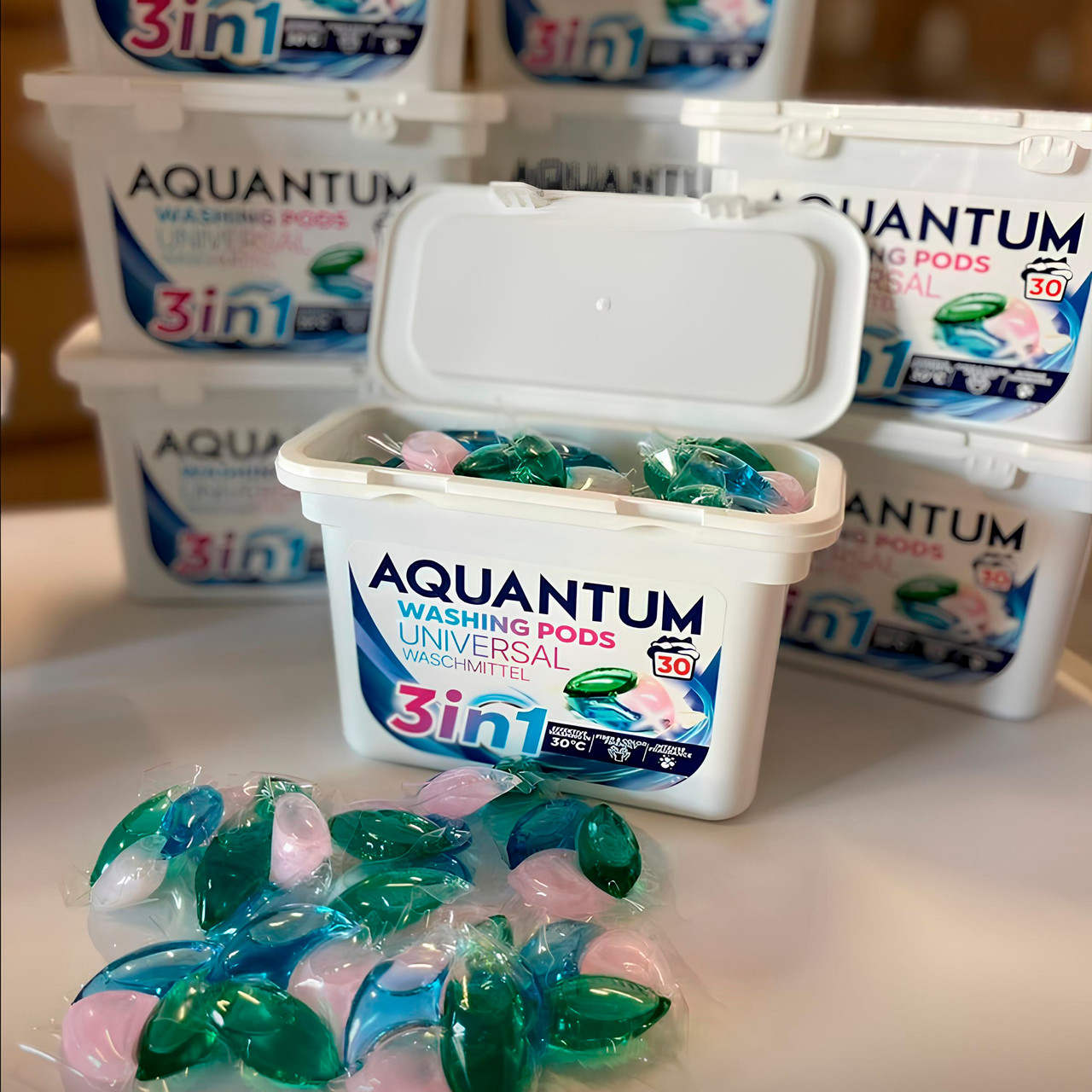 Капсули 30 шт для прання Aquantum 3 в 1