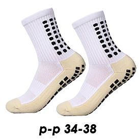 Футбольні тренувальні шкарпетки р-р 34-38 дитячі та підлітковіTrusox (Трусокс) протиковзкі, білі