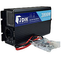 Інвертор з чистою синусоїдою 12-220В 1500Вт з піковою потужністю 3000Вт