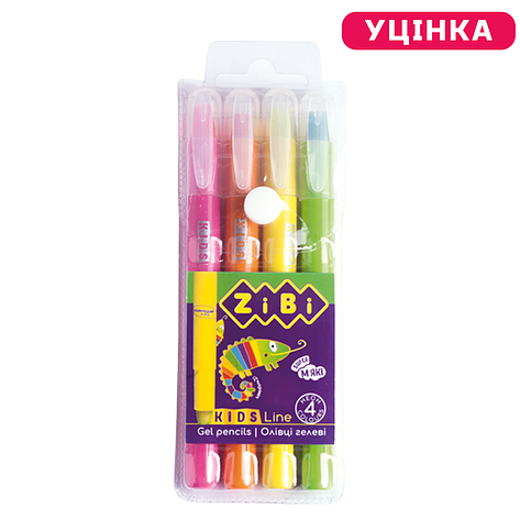 /Олівці гелеві 4 кольори NEON KIDS Line, фото 1
