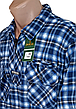 Чоловіча сорочка фланель з начосом Hetai vd-0112 класична синя, тепла картата чоловіча сорочка на зиму 3XL, фото 7