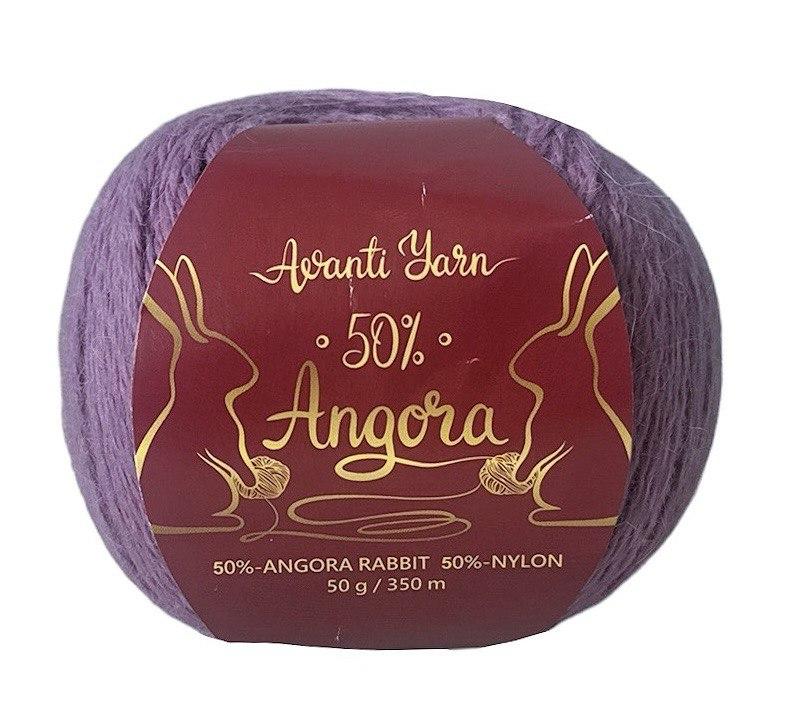 Avanti Yarn ANGORA 50 (Аванті Ярн Ангора 50) № F25 бузок (Пряжа ангора, нитки для в'язання)