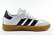 Кросівки Adidas Samba на високій підошві білі, фото 6